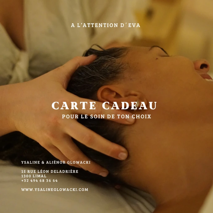 carte cadeau massage personnalisée 